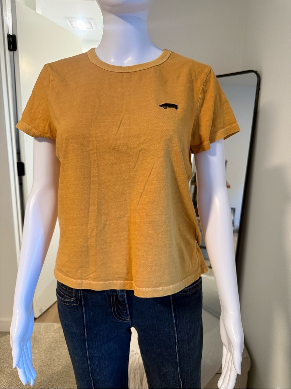 Vans Women's Short Sleeve Tee in Mustard